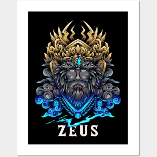 Zeus goddess with modern coloring style Posters and Art